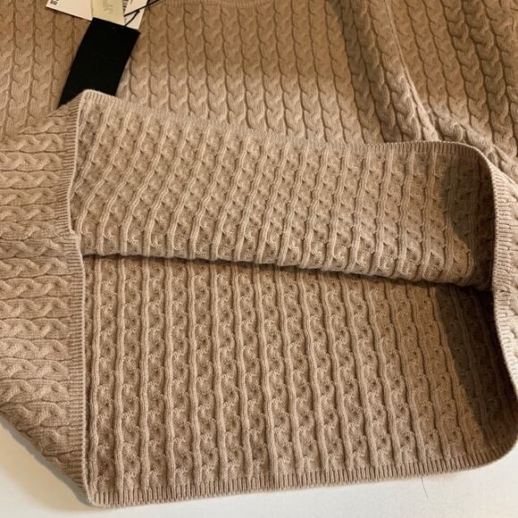 Truth By Republic Sweater Womens M Medium Latte Textured Crop Pullover Oversized - Picture 11 of 14